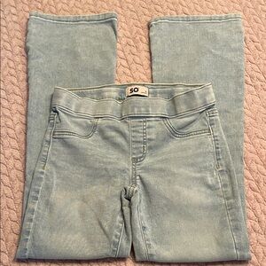 SO girls slip on flare jeans - size 10
